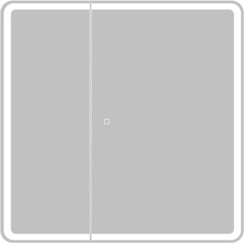Зеркальный шкаф 80x80 см BELBAGNO MARINO SPC-MAR-800/800-2A-LED-TCH
